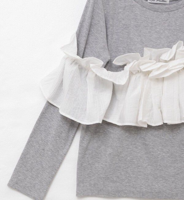 Rie Miller「3WAYリブフリルロンT」|Tシャツ・カットソー|