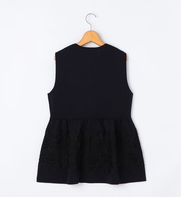 NOLLEY'S「レース付きペプラムベスト」|ベスト・ジレ|