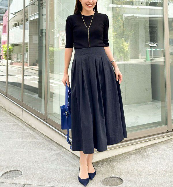 NOLLEY'S「ウォッシャブルバルキータフタタックスカート」|フレア|