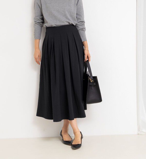 NOLLEY'S「ウォッシャブルバルキータフタタックスカート」|フレア|