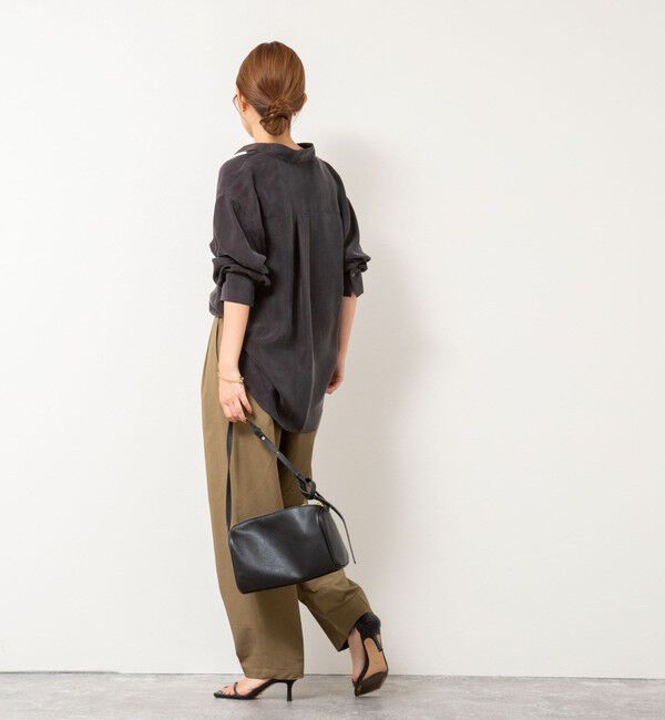 NOLLEY'S「《セットアップ対応》ウォッシャブルシルキーキュプラドレープシャツ」|シャツ・ブラウス|