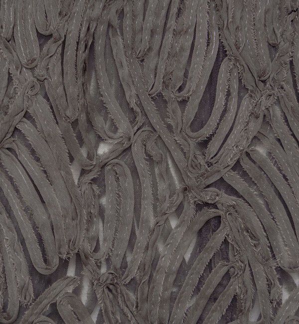 Rie Miller「【追加】《セットアップ対応》チュール刺繍Vネックカーディガン」|カーディガン|