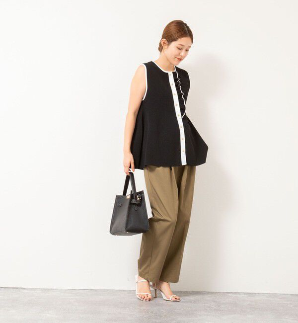 NOLLEY'S「【追加】《手洗い可能》フリル付きペプラムベスト」|ベスト・ジレ|