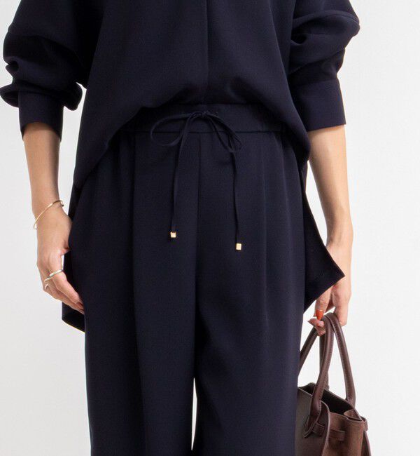 NOLLEY'S sophi「《セットアップ対応》ウォッシャブルダブルクロスサテンイージーワイドパンツ」|その他|