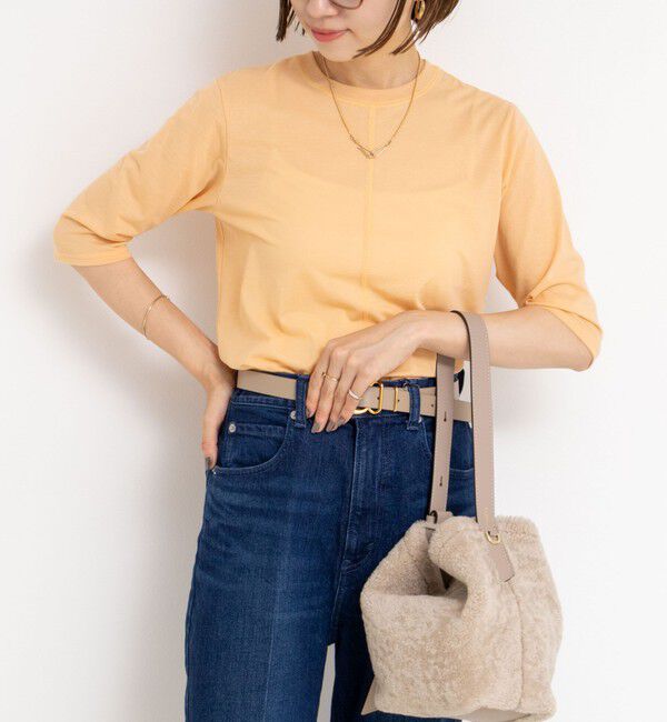 NOLLEY'S「綿ナイロンシアー6分袖プルオーバーカットソー」|Tシャツ・カットソー|