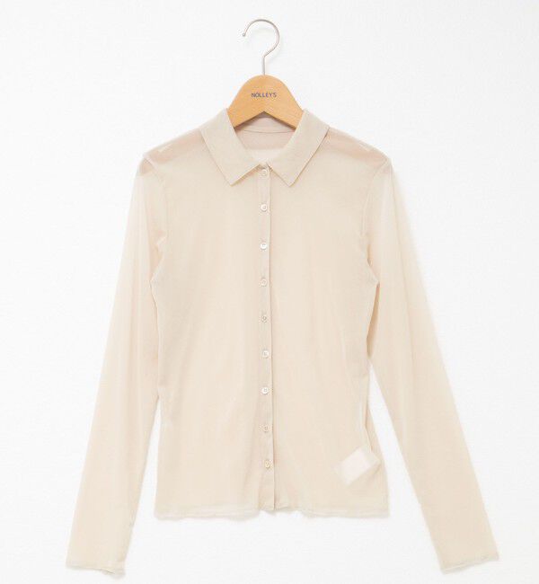 NOLLEY'S「チュール衿付きカットカーディガン」|カーディガン|