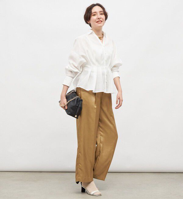 NOLLEY'S「ウォッシャブルサテンワイドパンツ」|その他|