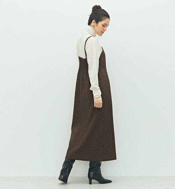 NOLLEY'S「ウォッシャブルウール調ストレッチキャミワンピース」|ワンピース|