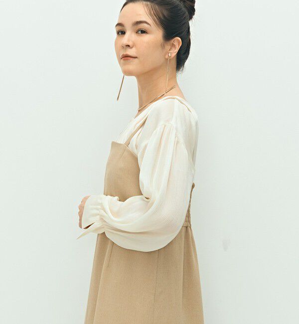 NOLLEY'S「ウォッシャブルウール調ストレッチキャミワンピース」|ワンピース|