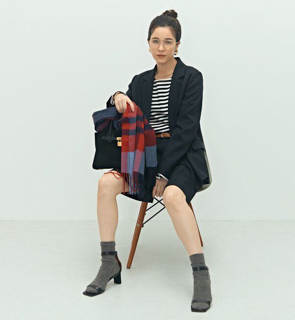 NOLLEY'S「《セットアップ対応》ウォッシャブルウール調ストレッチダブルジャケット」|テーラードジャケット|