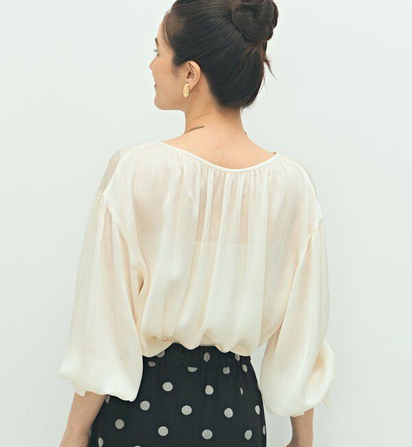 NOLLEY'S「楊柳サテン2WAYギャザーブラウス」|シャツ・ブラウス|