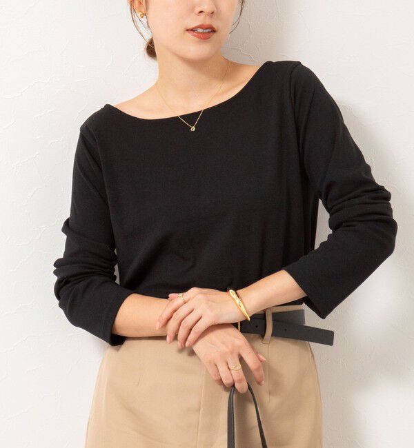 Rie Miller「2WAYロンT」|Tシャツ・カットソー|ブラック