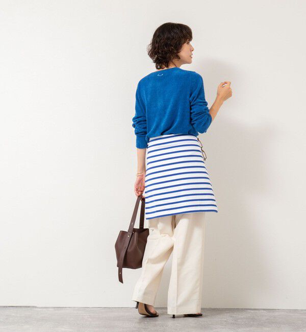 Rie Miller「《手洗い可能》《アンサンブル対応》モールヤーンクルーネックカーディガン」|カーディガン|