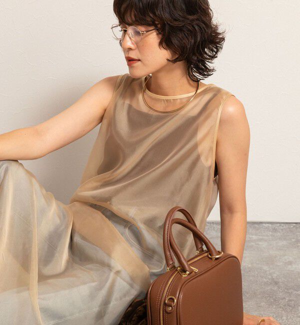 MAQWEL「【MAQWEL/マクウェル】ウォッシャブルオーガンジーワンピース」|ワンピース|