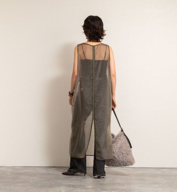 MAQWEL「【MAQWEL/マクウェル】ウォッシャブルオーガンジーワンピース」|ワンピース|