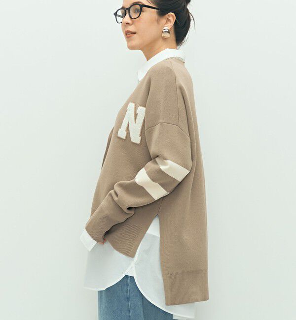 NOLLEY'S「《手洗い可能》レタードVネックニットカーディガン」|カーディガン|