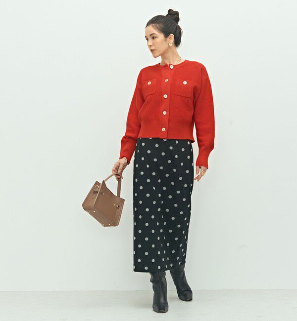 NOLLEY'S「《手洗い可能》鹿の子編みクルーネックカーディガン」|カーディガン|