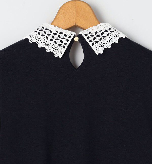 NOLLEY'S「《手洗い可能》襟レース2WAYプルオーバーニット」|ニット・セーター|