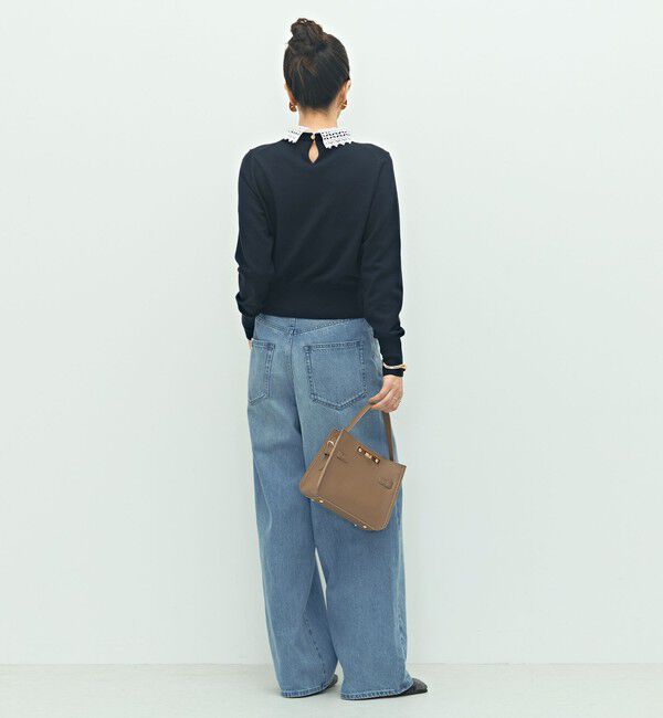 NOLLEY'S「《手洗い可能》襟レース2WAYプルオーバーニット」|ニット・セーター|