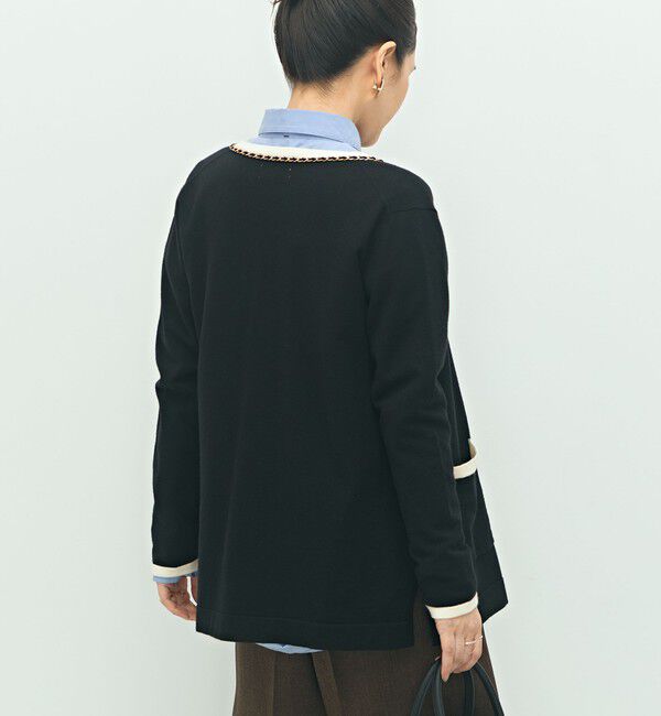 NOLLEY'S「チェーンブレード長めVネックカーディガン」|カーディガン|