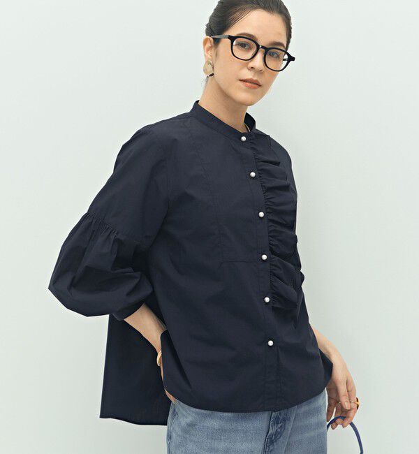 NOLLEY'S「パール釦ビブヨーク4WAYフリルブラウス」|シャツ・ブラウス|