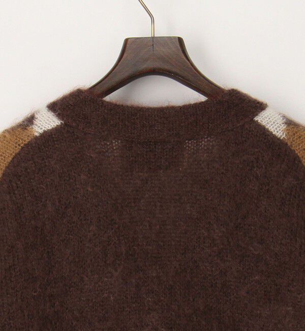 Laraaji「モヘアインターシャアーガイルVネックカーディガン」|カーディガン|