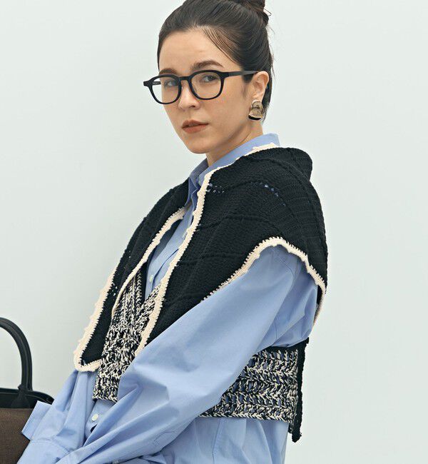 Laraaji「《手洗い可能》かぎ編み針三角ストール」|ニット・セーター|