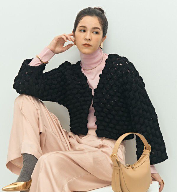 Laraaji「《手洗い可能》3D柄ボレロカーディガン」|カーディガン|