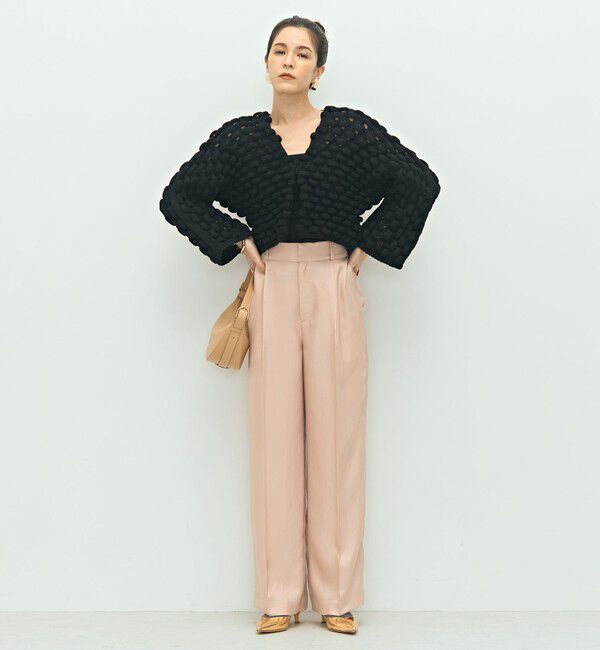 Laraaji「《手洗い可能》3D柄ボレロカーディガン」|カーディガン|