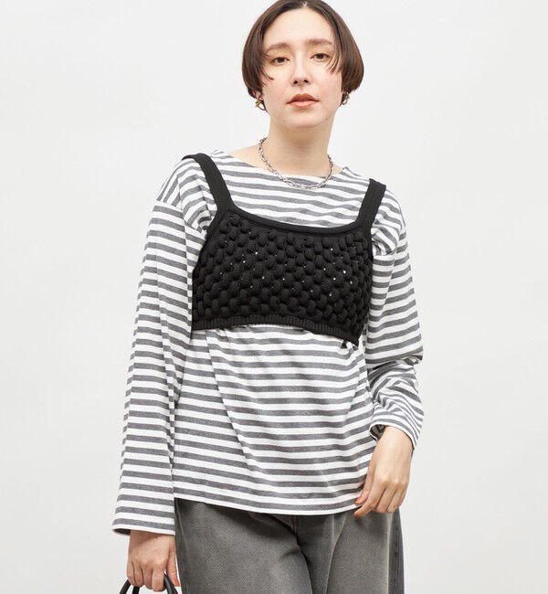 Laraaji「《手洗い可能》3D柄ビスチェ」|ニット・セーター|