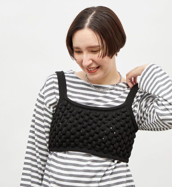 Laraaji「《手洗い可能》3D柄ビスチェ」|ニット・セーター|