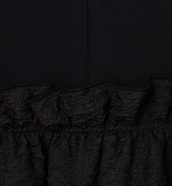 NOLLEY'S「《セットアップ対応》ウォッシャブルエアボールジャガードペプラムブルゾン」|ブルゾン・スタジャン|