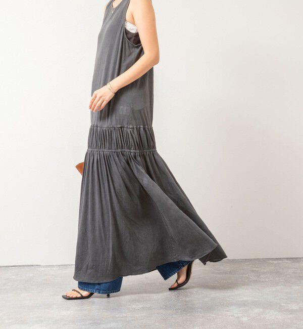 Rie Miller「顔料染マキシ丈ワンピース」|ワンピース|