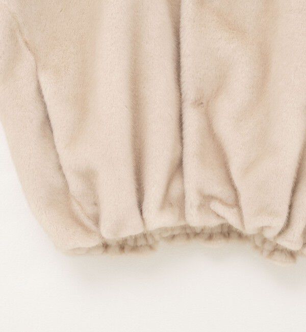 Rie Miller「エコファー衿付ベスト」|ブルゾン・スタジャン|