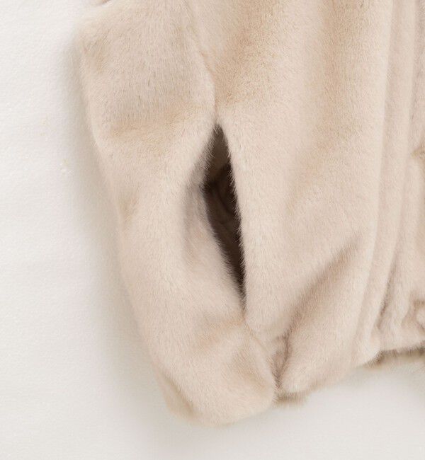 Rie Miller「エコファー衿付ベスト」|ブルゾン・スタジャン|