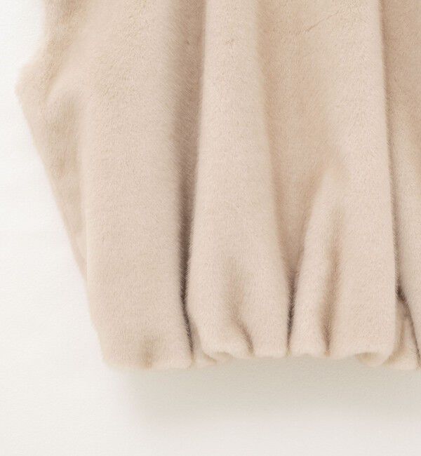 Rie Miller「エコファー衿付ベスト」|ブルゾン・スタジャン|