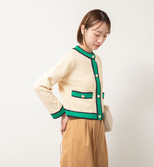 NOLLEY'S「配色ニットジャケット」|カーディガン|