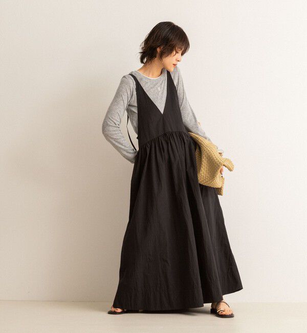 MAQWEL「【追加】【MAQWEL/マクウェル】ソフトタフタワンピース」|ワンピース|