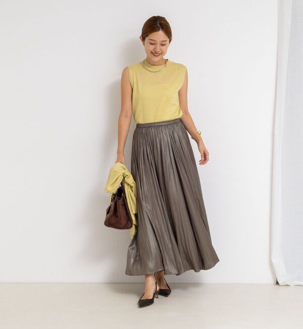 NOLLEY'S sophi「ウォッシャブルレザーサテンギャザースカート」|スカート|
