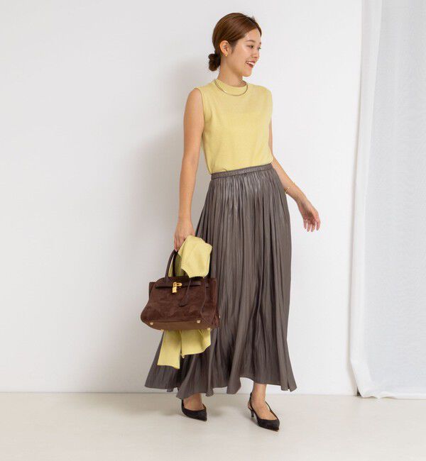 NOLLEY'S sophi「ウォッシャブルレザーサテンギャザースカート」|スカート|