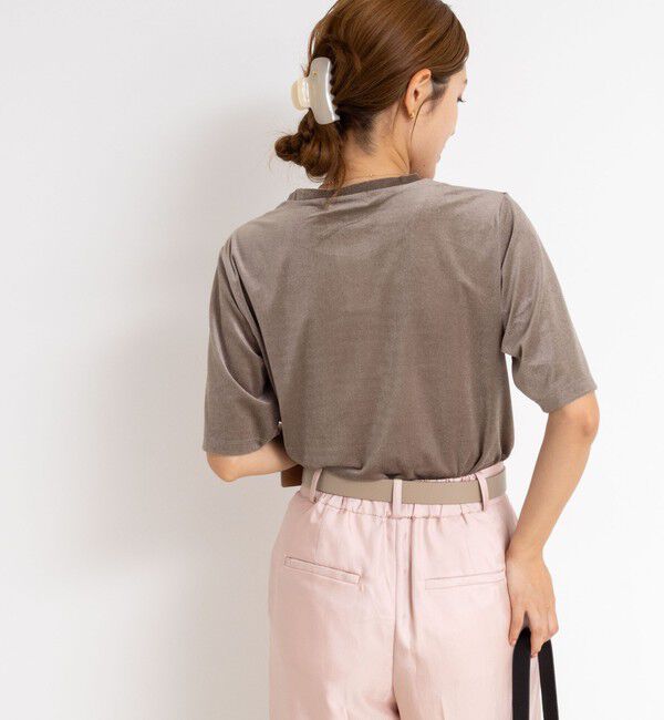 NOLLEY'S「シアートリコットベロアプリントTシャツ」|Tシャツ・カットソー|