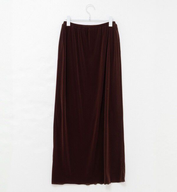 MAQWEL「【MAQWEL/マクウェル】ウォッシャブルベロアロングスカート」|スカート|