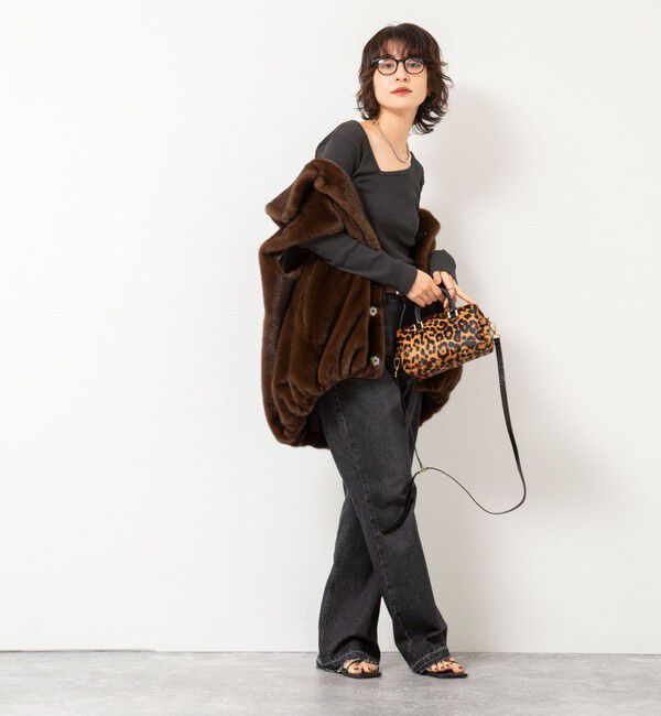 Rie Miller「ウォッシャブルリブカットアウト2WAYロンT」|Tシャツ・カットソー|