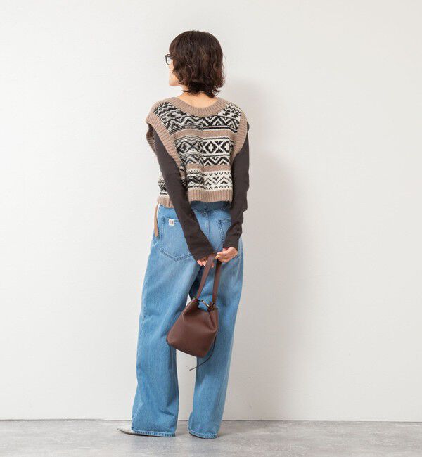 Rie Miller「ノルディック柄2WAYベスト」|ベスト・ジレ|