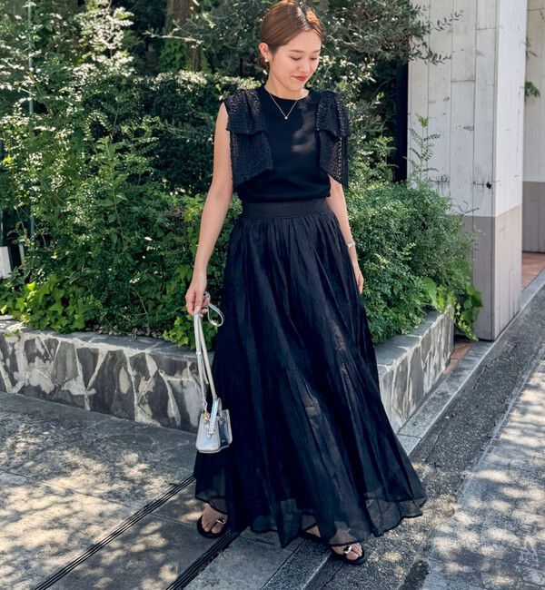 NOLLEY'S「【MARILYN MOON/マリリーンムーン】ウォッシャブルシアースターチコットンギャザースカート」|フレア|