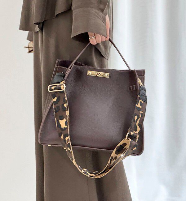 NOLLEY'S「レオパード柄ショルダーストラップ」|その他|ブラウン系1