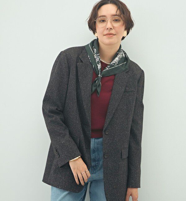NOLLEY'S sophi「シルクネップツイードオーバージャケット」|テーラードジャケット|