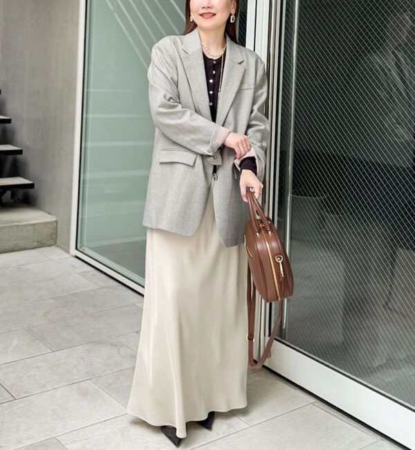 NOLLEY'S sophi「シルクネップツイードオーバージャケット」|テーラードジャケット|