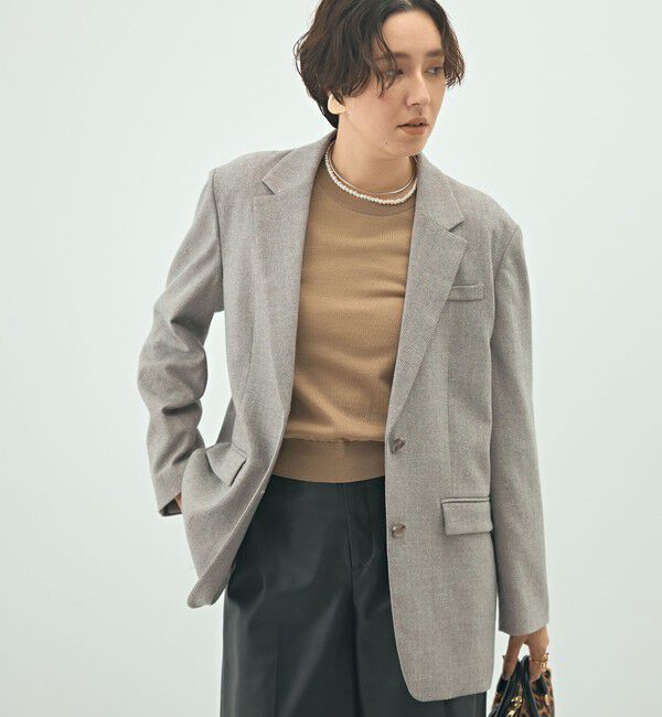 NOLLEY'S sophi「シルクネップツイードオーバージャケット」|テーラードジャケット|