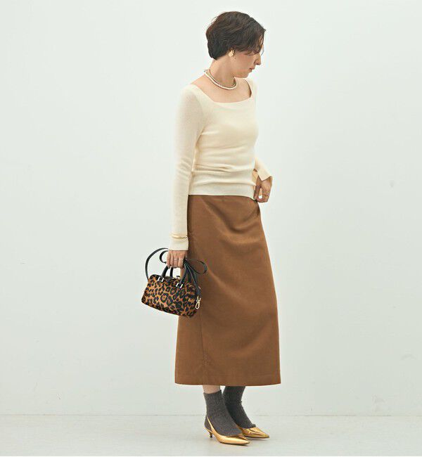 NOLLEY'S sophi「【WEB限定カラーあり】総針スクエアネックプルオーバーニット」|ニット・セーター|